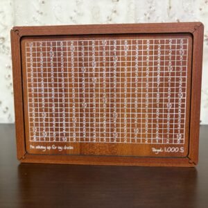 wooden money saving box