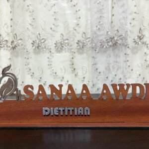 wooden custom desk signs