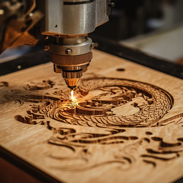 wood laser engraving