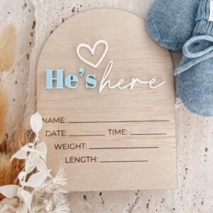 personalized baby birth announcement