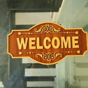wooden welcome sign decorative
